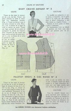 an old fashion sewing pattern for a woman's jacket