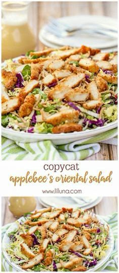 Copycat version of Applebee's Oriental Chicken Salad - one of the best salad… The Best Salad, Best Salad, Chicken Salad Recipe, Yummy Salad Recipes, Chow Mein, Think Food, Chicken Salad Recipes