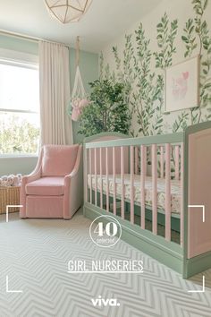 ♥️ Looking for inspiration for your baby girl nursery? Dive into this adorable girl nursery with a whimsical woodland theme. From the sage green walls to the enchanting forest decor, this room has everything you need for a cozy and charming nursery. 🌿👶 #girlnursery #babygirlnursery #nurserydecor #woodlandnursery #nurseryinspiration Girl Nursery Ideas Green, Pink And Green Nursery Ideas, Baby Girl Forest Nursery, Light Green Nursery Girl, Cottagecore Nursery Girl, Sage Nursery Girl, Garden Baby Nursery, Sage Green And Pink Nursery, Green Girl Nursery