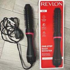 Revlon One Step Root Booster Round Brush Dryer - (1-1/2 In) In Perfect Condition! Purchased At Ulta Brand New And Used For One Vacation Trip Only! Revlon Hair Dryer Brush On 4c Hair, Revlon Root Booster, Revlon Hair Dryer Brush, Brush Dryer, Revlon Hair Dryer, Hair Dryer Brush, Round Brush, 4c Hairstyles, Christmas Wishlist