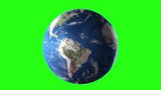 the earth is rotating on a green screen