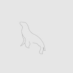 the outline of a dog on a gray background