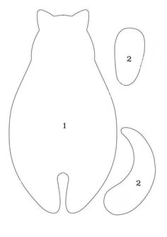 the outline of a cat's head and tail, with numbers on each side