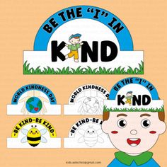 the be the 1st in kind sticker is shown on top of a child's head