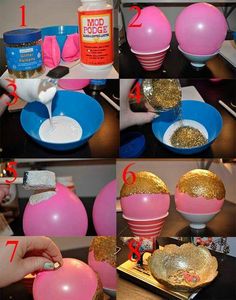 how to make pink and gold easter eggs