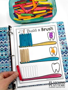 Dental Activities, Hygiene Kindergarten Activities, Dental Hygiene Sensory Bin, Preschool Dentist, Preschool Dental Activities, Dental Sensory Bin Preschool, Dental Preschool, Dental Hygiene Preschool, Dental Crafts For Kids