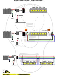 the wiring diagram for an electronic device with two lights and one light on each side