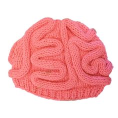 Funny Parent Gifts Parent and Child Pink / child - 3 to10 years Hand Knitted Brain Hat/Beanie Brain Hat, Amazing Gift Ideas, Purple Wine, Women's Beanie, Knitted Hat, Wool Hat, Handmade Knitting, Knit Hat, Amazing Places