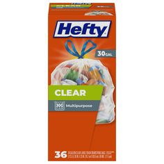 hefty clear laundry bags, 32 count