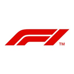 a red and white logo with the letter f on it