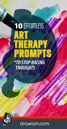 Click here for 10 drawing-based art therapy prompts to help stop racing thoughts & calm your mind fast! Save pin for later. Calming Art Activities, Self Care Group Activities Art Therapy, Therapy Drawing Prompts, Self Care Projects Ideas, Bilateral Drawing Art Therapy, Therapeutic Drawing Ideas, Painting Therapy Ideas, Model Magic Art Therapy, Mindful Art Projects