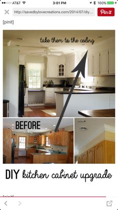 the before and after pictures of a kitchen remodeling project on instagram