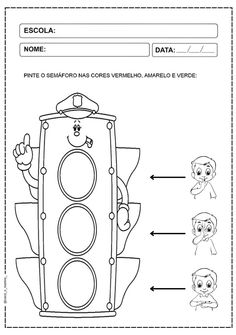 an image of a traffic light that is labeled in spanish and has instructions to read it