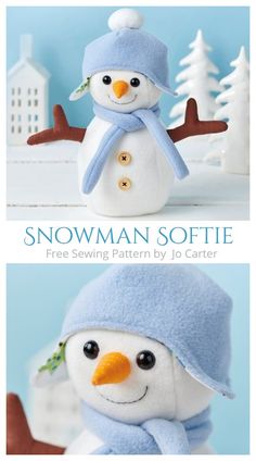 snowman softie sewing pattern by joster