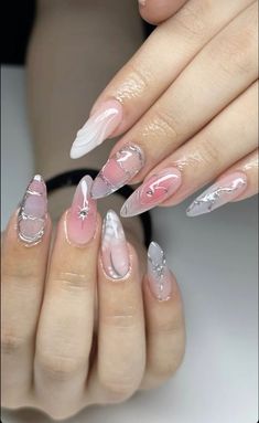 #BEAUTY ,#REALATIONSHIPS #Fashion #Outfits #Winter Outfits #Animals Nail Ideas Douyin, Long Korean Nails, Fancy Almond Nails Designs, Nails Korean Aesthetic, Japanese Nail Designs Kawaii, Korean Pink Nails, Txt Inspired Nails, Pink Korean Nails, Korean Nails Ideas