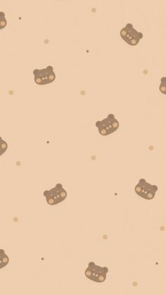 a wallpaper with teddy bears and polka dots on the bottom half of each sheet