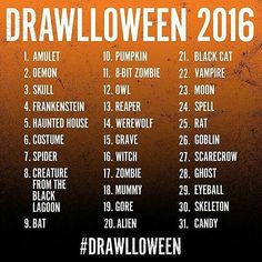 an orange and black poster with the dates for halloween