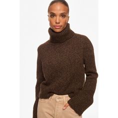 Brown. (90% Wool, 10% Cashmere). Knit Turtleneck. Long Sleeve. Pull on. Shoulder to hemline length: 20.5". See fit notes for more information. Imported. Casual Chic Outfits, Travel Must Haves, Ski Season, Turtleneck Long Sleeve, Casual Outfit Ideas, Knit Turtleneck, Rent The Runway, Casual Chic Outfit, Knit Long Sleeve