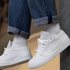 WMNS Air Jordan 1 Low "Triple White" Air Jordan 1 Triple White, Jordan 1 Low Multicolor, Air Jordan 1 Paris, Jordan 1 Paris, Jordan 1 Low Triple White, All White Jordans, Jordan 1 Top 3, Jordan 1 Low Outfit, Air Jordan 1 Pine Green