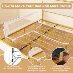 how to make your bed rail more stable than it is in the room with no mattress