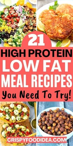 High Protein Low Fat Recipes, Low Fat High Protein Recipes, Low Carb Low Fat Recipes, Healthy High Protein Meals, Boiled Egg Diet Plan