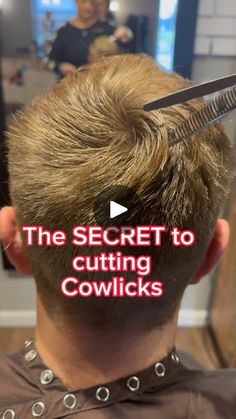 Men’s Haircut With Cowlick, Boys Haircut Back View, Clipper Haircut Women, Front Cowlick Hairstyles For Boys, Boys Haircut With Cowlick, Boys Haircut Tutorial, How To Cut Mens Hair, Cowlick Hairstyles, Mens Straight Hair