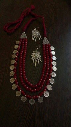 Navarati Jewelry, Diy Earrings Materials, Fashion Jewelry Necklaces Gold, Wire Jewelry Patterns, Diy Fabric Jewellery, Antique Necklaces Design, Antique Jewellery Designs