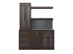 Make the most of any space with NewAge Home Bar Cabinets. Whether you’re a wine enthusiast looking for a place to showcase your vintages, or a homeowner seeking more storage, these cabinets combine its sleek size with functionality. An essential accent piece in any room, these cabinets are built with a solid plywood core, with full-extension drawers and soft-close hinges to prevent slamming and protect your valuables. The glass subway tile backsplash adds the perfect finishing touch with its uni Home Bar Cabinets, Glass Subway Tile Backsplash, Home Bar Cabinet, Newage Products, Bar Cabinets, Shaker Style Cabinets, Glass Subway Tile, Wood Grain Texture, Bar Room