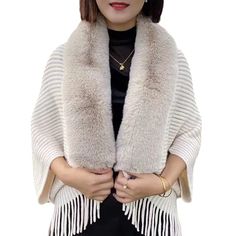 PRICES MAY VARY. 👚👚【2023 New Faux Fur Shawl】Be creative with this shawl. You can wear it as a wrap-around skirt, a fashionable shawl to give length to your upper body, or even a tube top to show off your neck and arms. 👚👚【Easy Matching】This fur shawl cardigan is classic and basic, you can pair with your jeans, simple camisole or shirt blouse, It can accompany you from autumn to winter. 👚👚【One Size is Suit Most Size】 Artificial fur shawl with buttonless cardigan design. Perfect for brides, Suit With Fur Shawl, Evening Shawls Fur, Warm Shawl Winter Weddings, Bride Winter Shawl, Bridesmaid S Fur Shawl Set, Bridesmaid S Fur Shawl Set Of 4, Cheap Winter Shawl Poncho, Dressy Cardian Sweaters With Fur, Dillards Womens Winters Chals