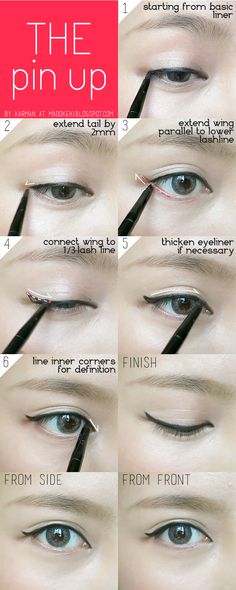 10 Ways To Wear Eyeliner for Everyday Looks | MADOKEKI makeup reviews, tutorials, and beauty Pin Up Eyeliner, How To Wear Eyeliner, Good Eyeliner, Red Eyeshadow Palette, Pinup Makeup, American Makeup, Baked Eyeshadow