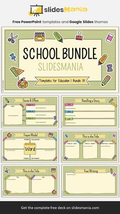 the back to school bundle includes slides and text