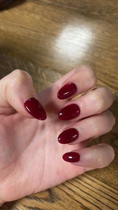 red nails | red almond nails | lana del rey | lana del rey nails | ldr | aesthetic nails | acrylics | nail inspo | cherry red nails | classy nails Oval Short Red Nails, Lana Del Rey Red Nails, Short Nails Cherry Red, Nail Inspo Cherry Red, Ldr Nails, Lana Nails, Almond Nails Cherry Red, Aesthetic Dark Red Nails, Lana Del Rey Nails