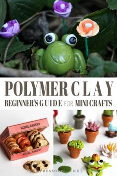 polymer clay beginner's guide for miniature plants, flowers and potted plants