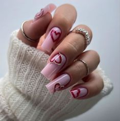 Dragon Nails, Nails Now, Casual Nails, Simple Acrylic Nails, Heart Nails, Dream Nails