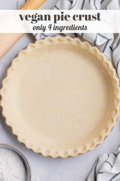 an uncooked pie crust on top of a table