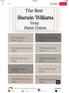 the best sherylin williams gray paint colors