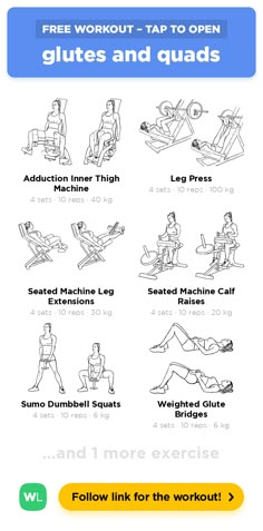 an exercise poster with instructions on how to use the gym equipment in this workout routine