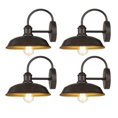 Embrace the coastal lifestyle with this pack of outdoor barn lights. These fixtures, crafted for wet locations, effortlessly illuminate your exterior spaces. Whether you're creating a welcoming entryway or highlighting your home's unique architecture, these lights provide a charming and practical lighting solution. Longshore Tides Fixture Finish: Oil Rubber Bronze | Longshore Tides Farmhouse Barn Lights, Outdoor Wall Lights, Exterior Wall Lamps, Industrial Wall Lighting Fixture | 9.06" H X 11.8… Outdoor Barn Lights, Welcoming Entryway, Barn Lights, Copper Interior, Architecture Unique, Outdoor Barn Lighting, Wall Mount Light, Industrial Wall Lamp, Practical Lighting