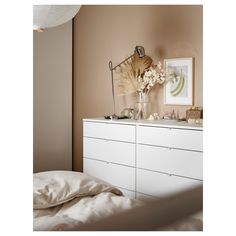 VIHALS 4-drawer chest, white/anchor/unlock function, 271/2x181/2x353/8" - IKEA Modern Minimalist Bedroom, Plastic Edging, Work Lamp, Ikea Home, White Chests, Comfortable Bedroom, Getting Out Of Bed, Bed Linen Sets, Dressers And Chests