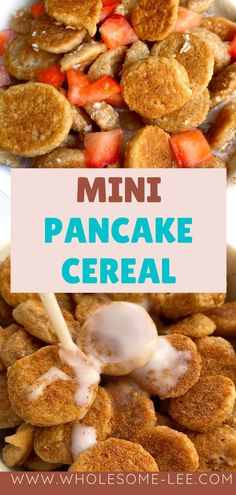 mini pancake cereal is an easy dessert recipe for kids and adults alike to make