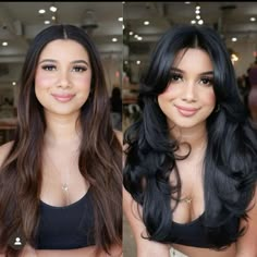 Black Hair Butterfly Haircut, Hair Cuts Long Hair Layers, Long To Medium Hair Before And After, Medium Length Haircut For Round Faces, Long Layers With Face Framing Pieces, Front Layers Long Hair, Round Face Haircuts Long, Round Face Haircuts Medium, Medium Hair Round Face