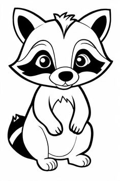 Racoon Coloring Page 1 for Kids Giraffe Coloring Pages, Kissing Hand, The Kissing Hand, Farm Animal Coloring Pages, Animal Coloring, Racoon, Wildlife Animals, Wild Animal, Animal Coloring Pages