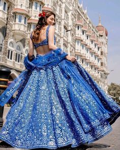 Gota Patti Lehenga, Bridal Asia, Traditional Indian Dress, Blue Lehenga