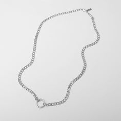 This classic chunky chain with a closed circle detail gives the most chic and timeless look. Pair with any of our clasped charms within the circle. 18" long with 2” extender Charm Compatible Create your own unique story, one charm at a time, and let your bracelet be a reflection of the love, protection, and cherished moments that shape your life. Waterproof & Tarnish-Free - This jewelry is waterproof, built to keep up with your everyday life. Whether you're showering, working out, or swimming, i Trendy Round Necklace With Lobster Clasp, Silver Circle Chain Necklace With Adjustable Chain, Modern Charm Necklaces With Adjustable Chain And Round Pendant, Minimalist Round Charm Necklaces With Chain, Minimalist Round Charm Necklace With Chain, Modern Charm Necklace With Adjustable Chain And Round Pendant, Modern Charm Necklace With Round Pendant And Adjustable Chain, Everyday Silver Chain Round Pendant Necklace, Classic Chunky Chain Round Necklace