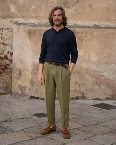 Olive Trousers Outfit Men, Olive Pants Outfit Men, Olive Trousers Outfit, Italian Men Fashion, Trousers Outfit Men, Rad Clothes, Trousers Outfit, Trouser Outfit, Italian Men