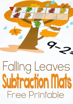 the fall leaves subtraction mats are free printable