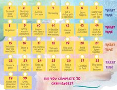 preview of the free sibling 30-day kindness challenge calendar Building Sibling Relationships, Sibling Kindness Challenge, Sibling Challenge, Siblings Relationships, Sibling Friendship, Life Lessons For Kids, Printable Challenge, Happy Siblings, Sibling Bonding Activities