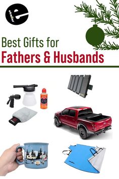 Tonneau Cover, Car cleaning supplies, mug, and other assorted gifts Gifts For Father