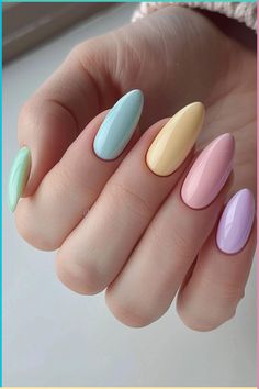 Get ready for spring with these 30  super cute Easter nails designs! From pastel colors to bunny and egg designs, find the perfect cute look for your nails. Easter Nail Designs, Milky Nails