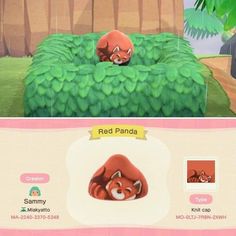 an animal is sleeping on top of a bed in the game red panda, and another image has been added to it